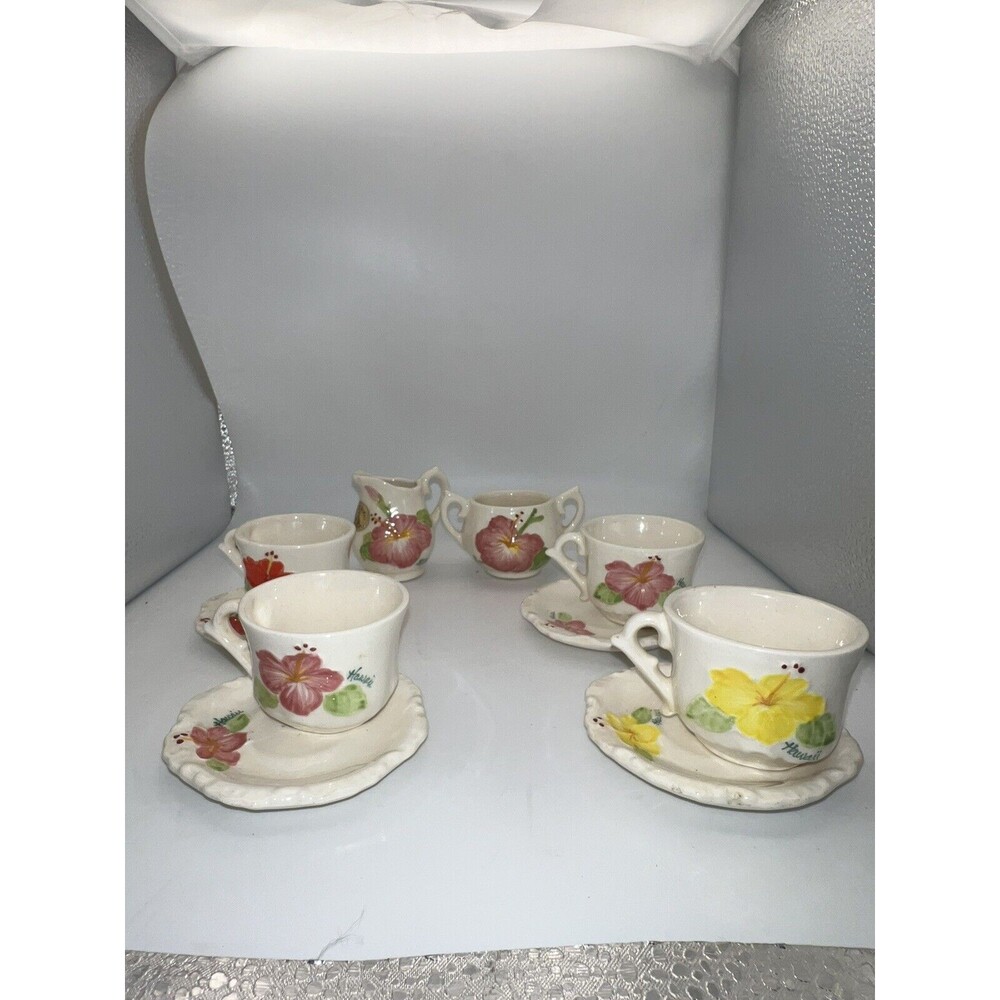 Vintage Mini Hawaiian Tea Set 10 Piece